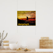 Angel en Raven van Aberystwyth op zonsondergang Poster (Keuken)