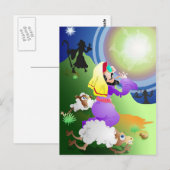 Angel en Shepherds Briefkaart (Voorkant / Achterkant)
