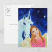Angel en Unicorn Briefkaart (Voorkant / Achterkant)