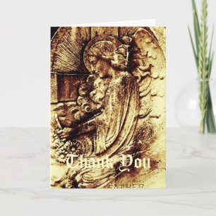 Angel Engraving Gold Carte de remerciements