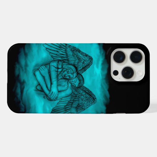 Angel Eros en amour dans le design noir et vert (Verso Horizontal)