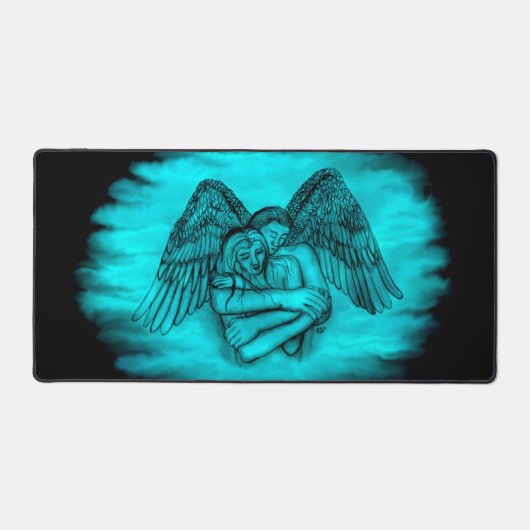 Angel Eros en amour, design noir et vert (Recto)