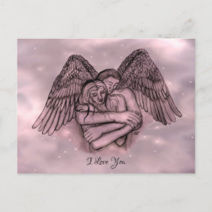 Angel Eros in Liefde, ik hou van je Briefkaart