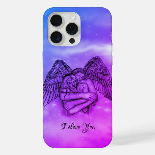 Angel Eros in Liefde, ik hou van je iPhone Hoesje (Achterkant)