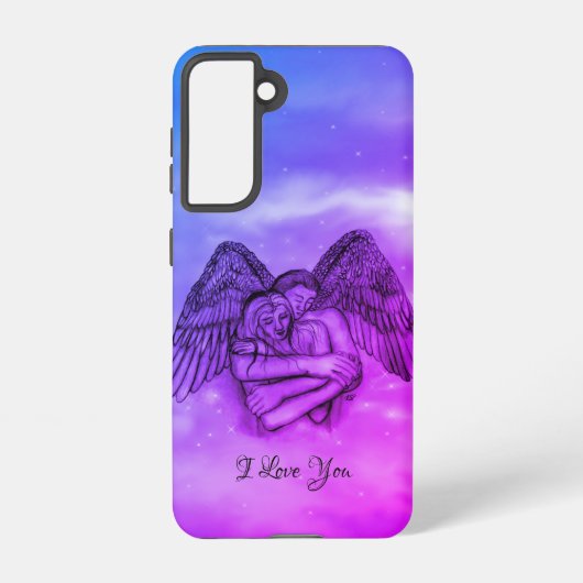 Angel Eros in Liefde, ik hou van je Samsung Galaxy Hoesje (Achterkant)
