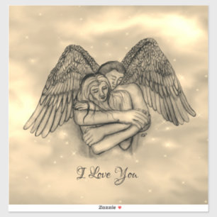Angel Eros in Liefde, ik hou van je Sticker