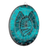 Angel Eros in Liefde, zwart en groen ontwerp Dartbord (Voorkant Links)