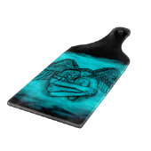 Angel Eros in Liefde, zwart en groen ontwerp Snijplank (Hoek)