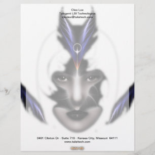 Angel Eyes Wings of Wind ISO Fractal Art Briefhoofd