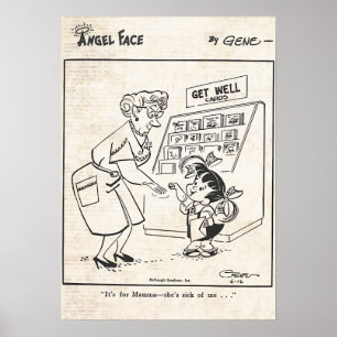  Angel Face Comic "Mama is ziek van mij" Poster