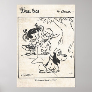 Angel Face stripverhaal "De hond houdt niet van ka Poster
