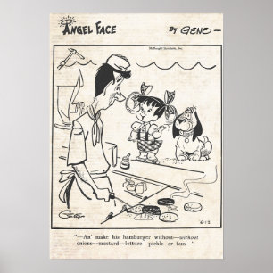 Angel Face's Hamburger Bestel strip Poster