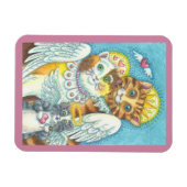 Angel Famille de chats PURSEUR EN MAGNET DU CIEL (Horizontal)