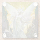 Angel Fantasy Art Glazen Onderzetter (Achterkant)