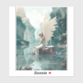Angel Fantasy Art Sticker (Vel)