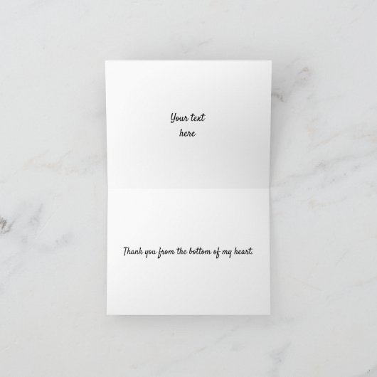 Angel Feather Hartelijk dank Bedankkaart (Binnen)