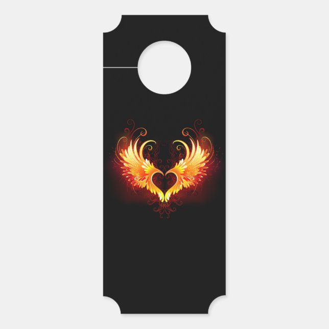 Angel Fire Heart met Wings (Voorkant)