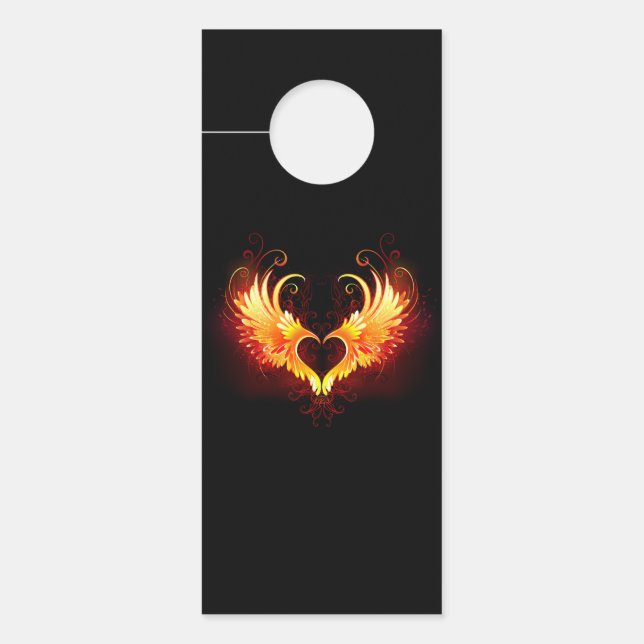 Angel Fire Heart met Wings (Voorkant)