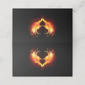 Angel Fire Heart met Wings (Buitenkant ongevouwen)