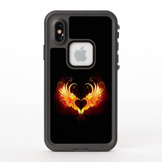 Angel Fire Heart met Wings (Achterkant)
