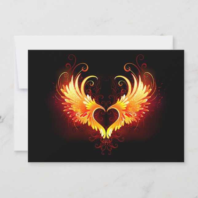 Angel Fire Heart met Wings (Voorkant)