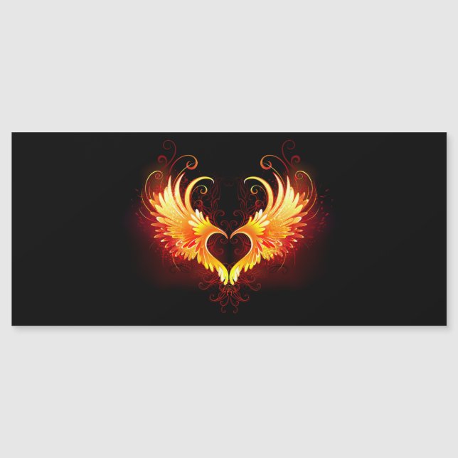 Angel Fire Heart met Wings (Voorkant)