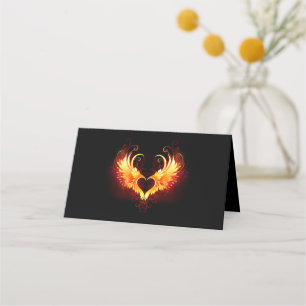 Angel Fire Heart met Wings Afsprakenkaart