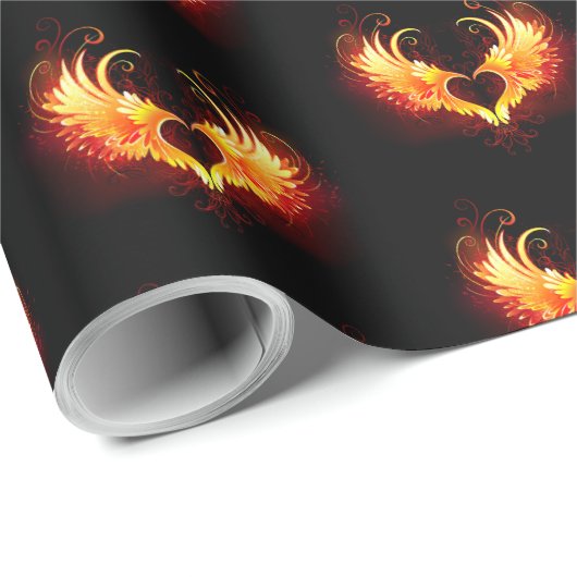 Angel Fire Heart met Wings Cadeaupapier (Rol Hoek)