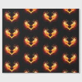 Angel Fire Heart met Wings Cadeaupapier (Vlak)