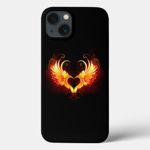 Angel Fire Heart met Wings iPhone 13 Hoesje