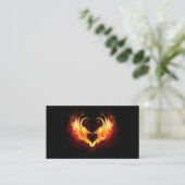 Angel Fire Heart met Wings Contactkaartje (Staand voorkant)
