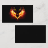 Angel Fire Heart met Wings Contactkaartje (Voorkant / Achterkant)