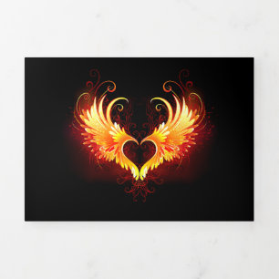 Angel Fire Heart met Wings Drieluik Programma