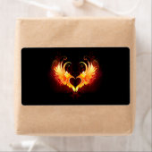 Angel Fire Heart met Wings Etiket (Insitu)