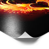 Angel Fire Heart met Wings Foto Afdruk (Hoek)