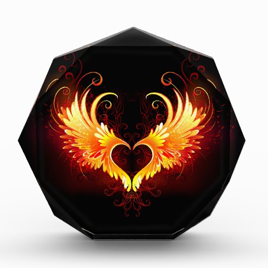 Angel Fire Heart met Wings Fotoblokken (Voorkant)