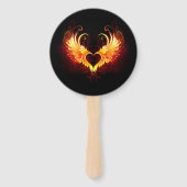 Angel Fire Heart met Wings Handwaaier (Achterkant)