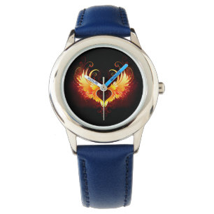 Angel Fire Heart met Wings Horloge