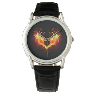 Angel Fire Heart met Wings Horloge