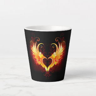 Angel Fire Heart met Wings Latte Mok