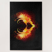 Angel Fire Heart met Wings Legpuzzel (Verticaal)