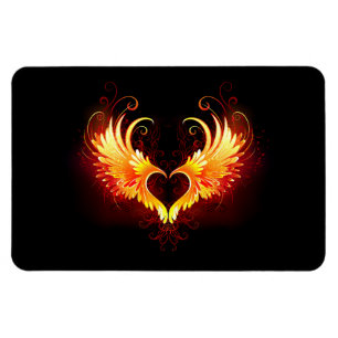 Angel Fire Heart met Wings Magneet