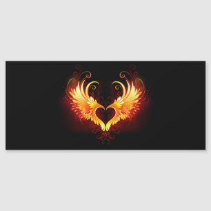 Angel Fire Heart met Wings Magnetische Uitnodiging