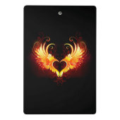 Angel Fire Heart met Wings Mini Klembord (Achterkant)