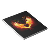 Angel Fire Heart met Wings Notitieblok (Schuin)
