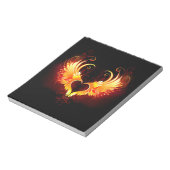 Angel Fire Heart met Wings Notitieblok (Gedraaid)