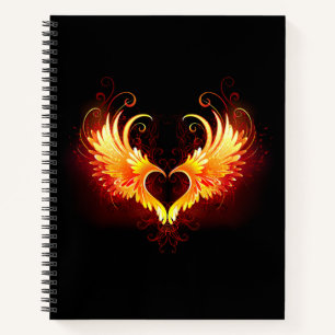 Angel Fire Heart met Wings Notitieboek