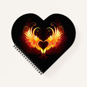 Angel Fire Heart met Wings Notitieboek
