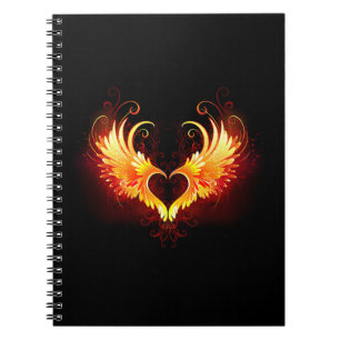Angel Fire Heart met Wings Notitieboek