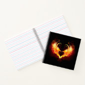 Angel Fire Heart met Wings Notitieboek (Binnen)